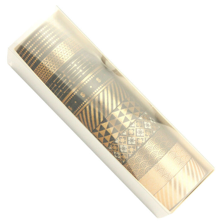10%20Rolls%20Foil%20Washi%20Tape%20Set%20Paper%20Scrapbooking%20Adhesive%20-%20Image%205