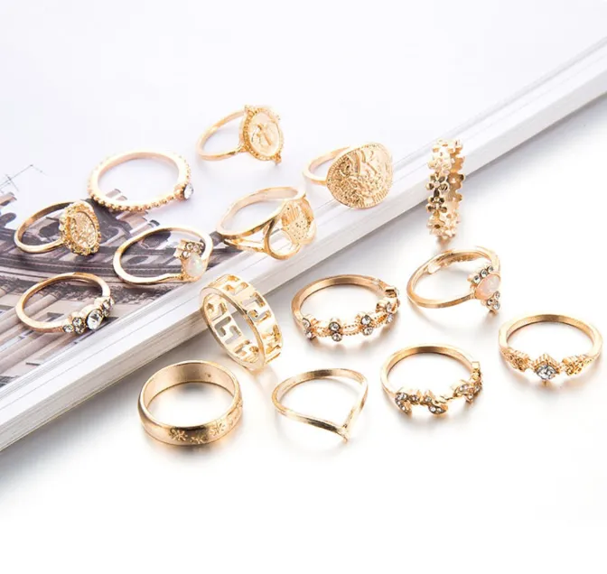 Gold%20Unique%20Vintage%20Beautiful%20Ring%20Set,%2015%20Piece%20Ring%20Jewellery%20Set,%20Girls%20Rings,%20Cute%20Rings,%20Gold%20Rings,%20Stunning%2015%20piece%20Gold%20Ring%20Set%20-%20Image%203