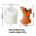 Unique Candle Making Resin Casting Supplies Kitchen Accessories Tools Ghost Cute Aromatherapy Weird Mold Halloween Silicone Ghost Candle Mold DIY Home Crafting Tools.