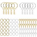 110pcs/Set Keychain Open Jump Rings Eye Pins Jewelry Making Accessories Kits for DIY Epoxy Resin Key Chain Key Ring Pendants. 