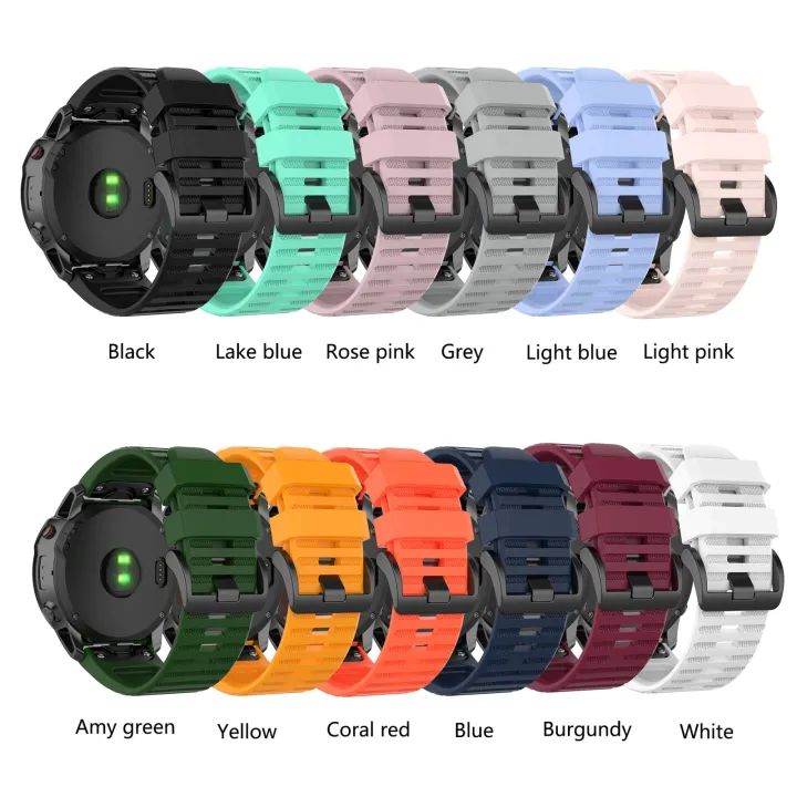 For%20Garmin%20Fenix%206X%20Pro%2026mm%20Silicone%20Watch%20Band%20-%20Image%202