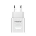 JOYROOM L-L221 5V 2A Portable Dual USB Ports Smart Charge Travel Charger with 1m Micro USB Charging Cable White Color. 