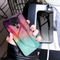Tecno Spark 6 KE7 Case Starry Grain Glass Hard Back Cover Shockproof Case with TPU Bumper for Tecno Spark 6 Spark6 KE7.