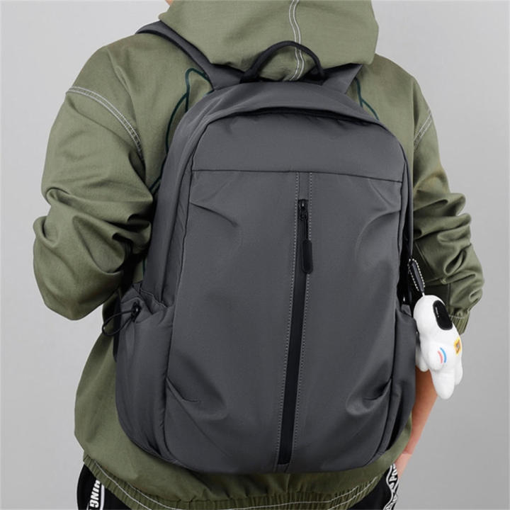 Classic Schoolbag Spacious Versatile Large Capacity Backpack Solid