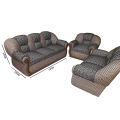 Malaysiyan Process Wood Solid Foam and Fabrics sofa S-355 Ash Color 3+2+1  Sofa Set. 