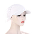 Fashion Women Durag Brim Cap Sun Visor with Pre-Tied Turban Caps Outdoor Windproof Bandana Print Headscarf Beach Outdoor.
