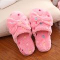Winter Non-slip Bow Slippers Ladies Indoor Home Shoes. 