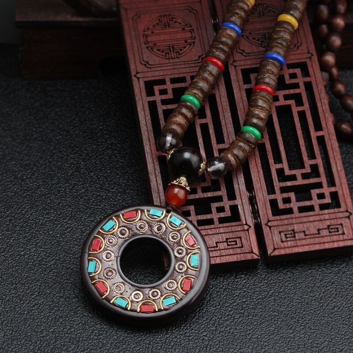Handmade%20Vintage%20Ethnic%20Round%20Nepal%20Buddhist%20Mala%20Necklace%20Wood%20Beads%20Statement%20Pendants%20Necklace%20Women%20men%20Jewelry%20-%20Image%204