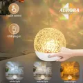 Dynamic Water Ripple Projector Night Light Crystal Lamp Decor Home Bedroom Aesthetic Atmosphere Holiday Novelty Gift Spinner Led. 