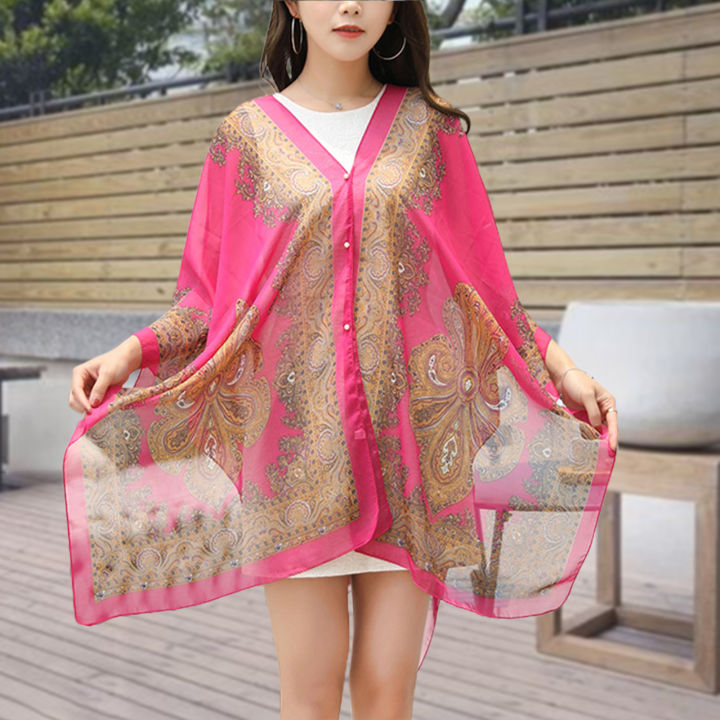 Swimwear%20Cover%20Up%203/4%20Sleeve%20Anti%20Sun%20Cover%20Up%20Shawl%20-%20Image%207