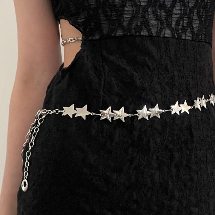 Star%20Pattern%20Chain%20Belt%20Versatile%20Accessory%20Adjustable%20Metal%20Material%20Belly%20Chain%20Waist%20Chain%20for%20Women%E2%80%99s%20Fashion%20Casual%20Wear%20-%20Image%204