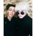 【SHOUMAN factory Store
】Anime Kaisen Glasses Gojo Satoru Steampunk Round Frame Eyewear Halloween Fashion Cosplay Accessories.