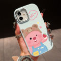 Hontinga for iPhone 15 11 13 14 12 Pro Max 6 6S Plus XR 8 7 Plus XS X Max SE 2020 Back Cover Luxury Silver Edge Lens Cartoon Loopy Pattern Soft Liquid Silicone Phone Case.