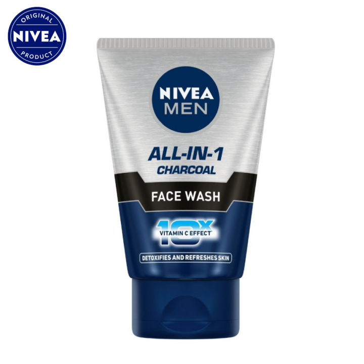 100 ml Nivea men All IN 1 Charcoal face wash International European product used for male