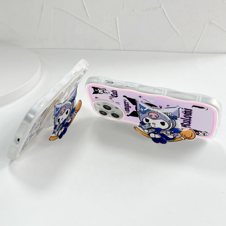 BILI%20for%20Vivo%20S1%20Pro%20Back%20Cover%20With%20Free%20Ring%20Holder%20Cute%20Kuromi%20Soft%20Transparent%20Colorful%20Wavy%20Phone%20Cases%20-%20Image%208