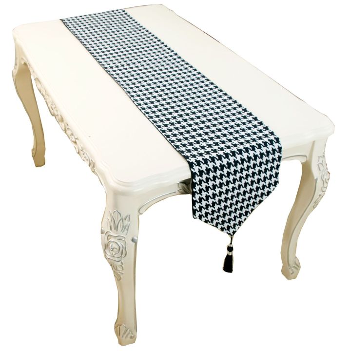 Wholesale%20new%20chenille%20jacquard%20table%20runner%20houndstooth%20versatile%20bed%20towel%20home%20decoration%20tablecloth%20tablecloth%20-%20Image%205