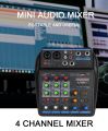 Portable sound mixing console with Bluetooth 48V Phantom Power Monitor Karaoke System USB Mixer Audio. 