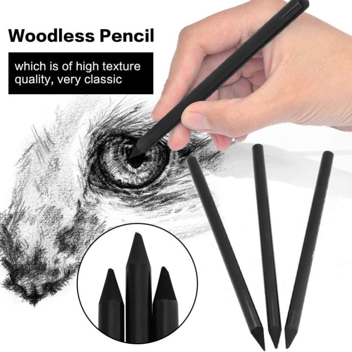 Keepsmiling%203%20Pcs%20Woodless%20Black%20Charcoal%20Pencil%20for%20Sketching,%20Drawing%20and%20Other%20Artistic%20Work%20-%20Image%203
