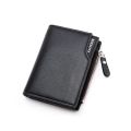 Vintage Men PU Leather Wallet Short Slim Male Purses Money Credit Card Holders with Zipper Men Wallet Money Bag. 