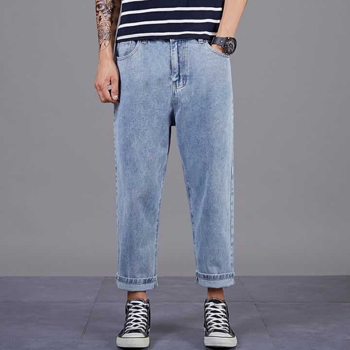 Men's%20Baggy%20Jeans%20Oversized%2042%2046%2048%20Hip%20Hop%20Ankle%20Lenght%20Pants%20Jeans%20New%20Autumn%20Stretch%20Waist%20Men's%20Denim%20Wide%20Leg%20Pants%20-%20Image%204