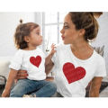 Summer New Family Love Pattern Matching Clothing Kids Mom Daddy T Shirt Boy Girl T-Shirts Party Parent-Child Clothes. 