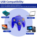 NEW N64 Controller Gamepad Joystick Classic N64 Game Pad Retro Games N64 USB Wired Gamepad for Windows PC/Mac Laptop Computer. 