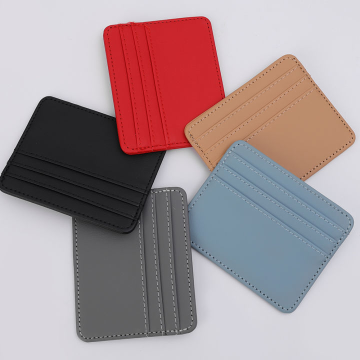 1Pcs%20Pu%20Leather%20ID%20Card%20Holder%20Candy%20Color%20Multi%20Slot%20Card%20Case%20Wallet%20-%20Image%202