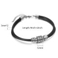 Men's Anklet Simple Adjustable Handmade Stainless Steel Bead Leaf Woven Rope Chain Lucky Foot Bracelet For Women Men JewelryDA53. 
