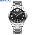 CRRJU 5003  Stainless Steel Simple Fashion Date Analog  Wrist Watch For Men. 