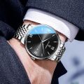POEDAGAR Top Brand Watch Men Stainless Steel Business Date Clock Waterproof Luminous Watches Mens Luxury Sport Quartz Wristwatch. 