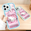 FELMYST Case For Samsung A01 Hot INS Cute Hello kiity Cartoon Cat Phone Casing Shockproof Soft Back Cover for Girl. 