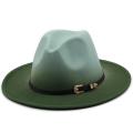 New Women Men Wool Vintage Gangster Trilby Felt Fedora Hat With Wide Brim Gentleman Elegant Lady Winter Autumn Jazz Caps.