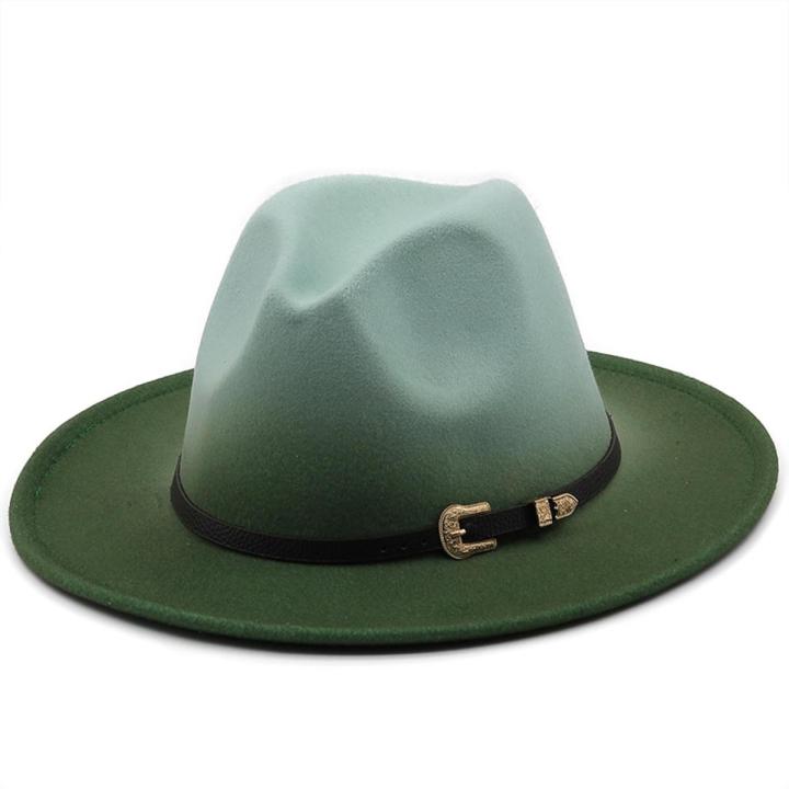 New Women Men Wool Vintage Gangster Trilby Felt Fedora Hat With Wide Brim Gentleman Elegant Lady Winter Autumn Jazz Caps