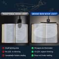 Dual Heads 14 LED Touch Control Reading Light with 3 Colors 8 Brightness USB Rechargeable Eye Care Book Light Clip on Book/Desk.