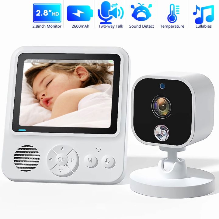 2.8 Video Baby Monitor with Camera and Audio 2-way Talk Babyphone 2600mAh Battery IPS Screen Baby Videophone Nanny mobile baby