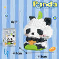 【Krystal】Lele Brother "Make a Wise Life" Panda Series – Micro Building Block Collectibles (150–250pcs, Nanoblock Style Pixel Art, Ages 14+).
