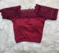 Short Sleeve Round Neck Readymade paded Lace Net Blouse for Women & Girls by now in amena fashion. 