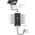 Connector 1 To 10 Port ARGB Splitter Hub 5V 3Pin ARGB Case Fan Hub With Adhesive Base SATA Power For LED Fans Lights. 