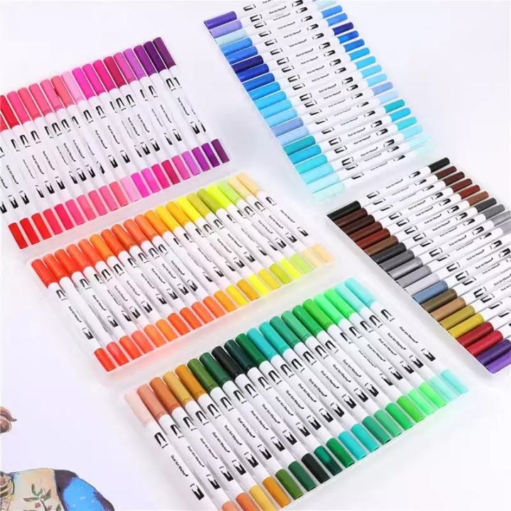 Dual%20Tip%20Brush%20Pen%20Markers%20Pens%20Set%20Fineliner%20Brush%20Tip%20Pens%20Set%2036/48/100/120%20pcs%20-%20Image%204