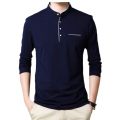 Blue Colour Cotton Long Sleeve Casual T-Shirt For Men - Elevate Your Casual Wardrobe - T Shirt For All Season.