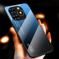 Phone case Tecno Spark Go 2024 Gradient Mirror Tempered Glass Protector Hard Back cover Tecno Spark Go 2024 case. 