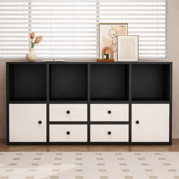 RK%20Engineered%20Wood%20Bookshelf%20Storage%20Cabinet%20Organizer%20Shelf%20Multi%20Storage%20Space%20Wooden%20Rack%20Display%20Shelf%20With%20Door%20and%20Drawers.%20Size:%20L48%20XH24%20-%20Image%205