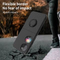 lthmy for Huawei P50 Pocket Case Slim Silicone Rubber Shockproof Protective Cover with Ring Holder Stand.