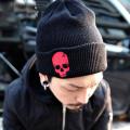UniWinter Cool Cartoon Skull Print Knitted Windproof Warm Cap Men Women Punk Hop Fashion Black Hat Skullies Beanies K1. 