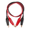 1Pair- Mini Battery Clips Test Leads 45cm Cables Length Double Ended Head Jumper Wire Clip . 