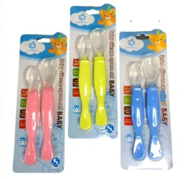 2 Pcs New Safety Baby Feeding Spoon