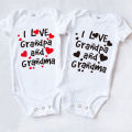 Pure Cotton I Love Mom Newborn Rompers I Love Dad Baby Romper Twins Matching Bodysuit Summer for 0-24 Months Baby Clothes. 