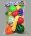 Play Food Toy cutting Fruit & Food cutter Set play Kitchen Kits early Education Toys for Girls 10 Pcs. 