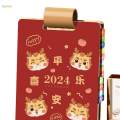 2024 Desk Calendar with Pen Holder Desktop Decoration with to Do List Page Storage Schedule. 