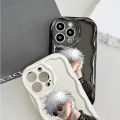 Hontinga for OPPO A12E A3S Realme C1 Back Cover Anime Cartoon Phone Case Cream Texture Wavy Edge Soft Mobile Cover. 